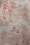 Pink Beige Themed Tree Patterned Creative Modern Decorative Carpet 3130