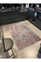 Pink Beige Themed Tree Patterned Creative Modern Decorative Carpet 3130 - 2