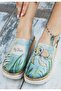 Women's Vegan Leather Blue Thick Sole Sandals - Caretta-hey Dude Design - 3