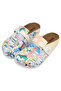 Women's Vegan Leather Beige Slippers - Stunning Sunset Design - 2