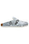Women's Vegan Leather Blue Slippers - Birds Chirping Design - 6