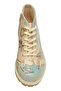 Women's Vegan Leather Beige Zippered Short Boots - Around The World Design - 8