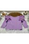 Girl 2-12 Years Embroidered Laced Long Sleeve Badi - 2