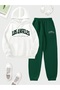 Unisex Los Angeles CA Printed Hooded Tracksuit Set