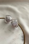 Steel Silver Color Oyster Earrings