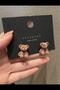 Women's Vip Series Minimal Teddy Bear Model Special Design Brand Earring Set - 3