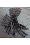 Gülfem polka dot ruffle velvet bridal gloves black