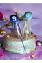 2 Pieces Evil Eye Bead Styrofoam Stick Blue Color Circumcision Birthday Baby Shower Decor Ornament