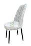 Velvet Chair Cover Retro Oval Chair Cover Chair Protection (for Small) One Piece. (Cream) - 3