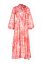 Red Floral Print Lined Long Chiffon Evening Dress TCTSS24EB00040 - 7