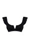 Siyah Volanlı Bralette Kaplı Bikini Üstü TBESS21BU0053 - 7