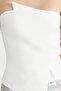 Bridal White Body-Hugging Woven Bustier TPRSS24BZ00008 - 6