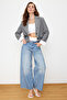 Anthracite Sleeve Cuff Detailed Woven Blazer Jacket TWOSS24BC00015 - 2