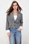 Anthracite Sleeve Cuff Detailed Woven Blazer Jacket TWOSS24BC00015 - 3