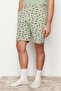 Green 100% Cotton Regular Fit Printed Knitted Shorts Pajamas Set Thmss21Pt0324 - 6