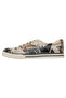 Men's Vegan Leather Beige Sneakers - Time To Ring The Bells Design - 6
