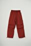 Women's Knee Pleated Jogger Parachute Pants Coral - 3
