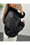 Women's Complete Black Fur Leather Coat - 3