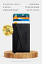 Boxed Thin Unisex Automatic Mechanism Leather Multi-Eye Model X Smart Credit Card Holder - 6