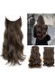 Dark Auburn Ultra Volume 2-Piece Half Moon Snap Hairpiece Set - Washable Heat Resistant - 2