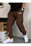 Unisex Large Size Brooklyn Printed 3 Thread Sweatpants Jogger