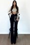 Palazzo Black Non-Fading High-Waisted Stretchy Wide-Leg Jeans - 3