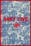 Farah Series Design Blue Don'T Give up Written Vintage Background Decorative Carpet 3202