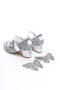 Butterfly, Silver, Classic Heeled Children's Shoes with Butterfly Accessories - 2