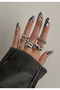 خاتم قابل للتعديل على شكل قلب كبير - 2