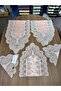 French Lace Lounge Set 5 Pieces Powder - 4