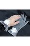 Camelia floral ruffle bridal gloves short white