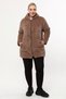 Plus Size Heat-Retaining Plush Zip-Up Hooded 2-Pocket Knitted Plush Fleece Sweatshirt - 2