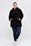Plus Size Heat-Retaining Plush Zip-Up Hooded 2-Pocket Knitted Plush Fleece Sweatshirt - 9