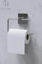 Adhesive Silver Roll Towel Holder WC Paper Holder and Circle Towel Holder Bathroom Kitchen Set of 3 - 4