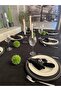 İnci 6 Pieces Seamless Velvet Textured Black Napkins - 3