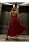 Special Design Red Glitter Midi Dress - 8