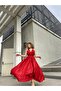 Special Design Red Glitter Midi Dress - 6