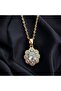 Oval Cut Zircon Stone Steel Necklace - 3