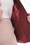 Women's Large Size Polo Collar Claret Red Quilted Vest 1028 - 7