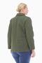 Women's Large Size Polo Collar Khaki Seasonal Quilted Coat 1030 - 6