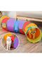 Rainbow Color Folding Cat and Dog Play Tunnel, Fun Pet Toy Tunnel - 6