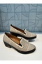 Castle 24554 Women's BEIGE Cream Genuine Leather Heeled Perforated Summer Casual Shoes - 2