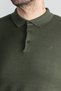 Interview Wraps Polo Collar 100% Cotton Khaki Green Knitwear Sweater - 5