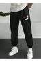 Sneaky Face Sweatpants Jogger - Black Printed Rubber Leg High Waist