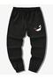 Sneaky Face Sweatpants Jogger - Black Printed Rubber Leg High Waist - 3