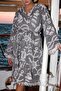 Jacquard Black Countertop Pure Cotton Woven Hooded Unisex Dressing Robe - 4