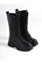 WOMEN'S ANTI-SLIP RUBBER SOLE LACE-UP HALF BOOTS