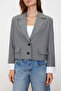 Anthracite Sleeve Cuff Detailed Woven Blazer Jacket TWOSS24BC00015 - 4