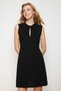 Black Collar Detailed Crepe Mini Knitted Dress TWOSS23EL02015 - 6