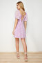 Lilac Floral Print A-Cut Chiffon Lined Mini Woven Dress TWOSS23EL00512 - 5